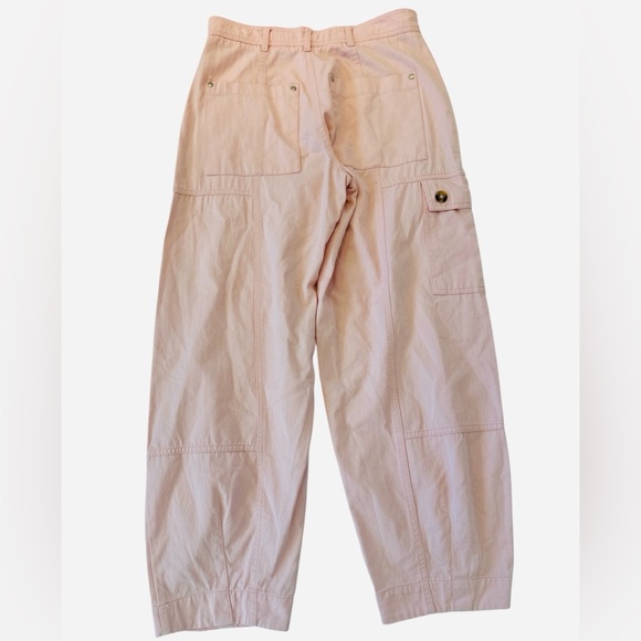 By Anthropologie The Carson Utility Barrel Pants in Pink - Picture 9 of 12